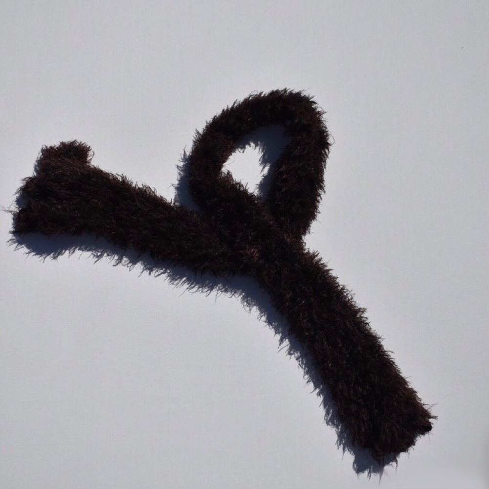 Fuzzy brown scarf